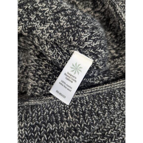 Athleta Wool Pinewood Black Marl Med Sweater Long Vest Dress Tunic M - Picture 5 of 8